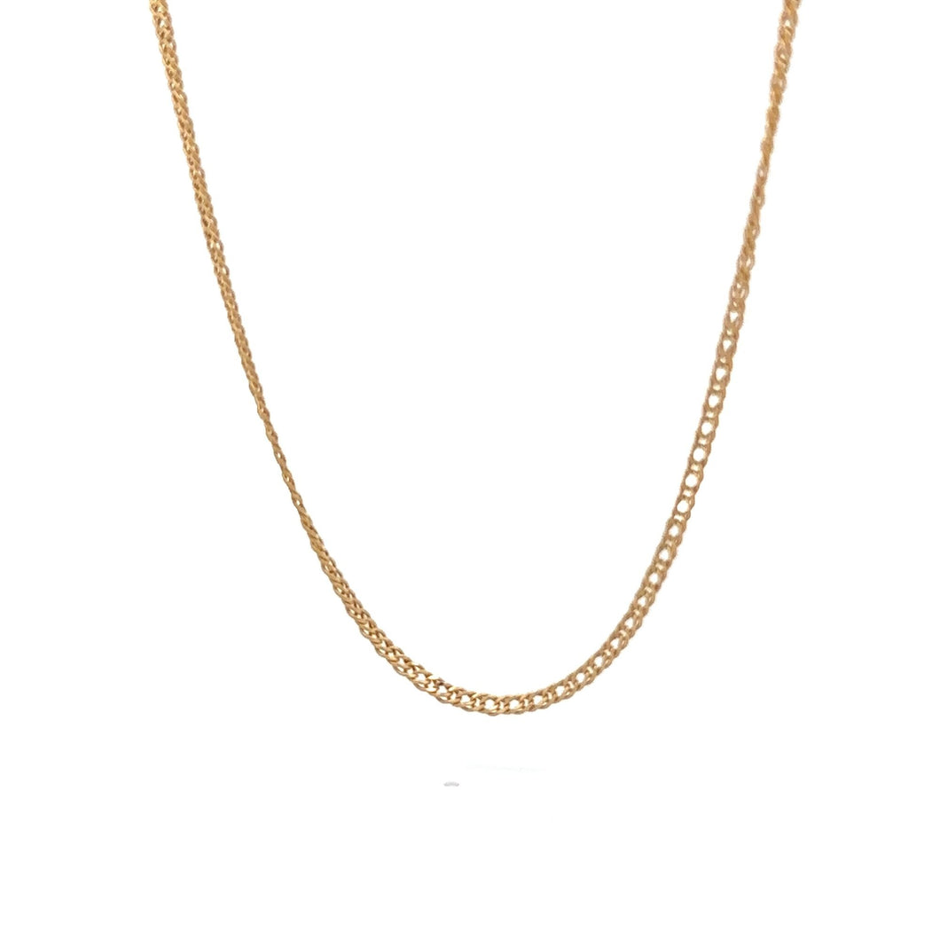 18K Gold Necklace Chain Curb 21 inches 3.06 grams - Rafant