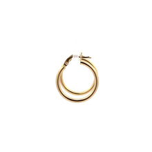 Load image into Gallery viewer, 18K Gold Earrings Hoops Polished 1.21 grams - Rafant
