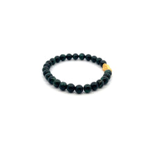 Load image into Gallery viewer, 24K Gold Piyao Pixiu Bracelet Natural Emerald Gemstone 6mm May Birthstone
