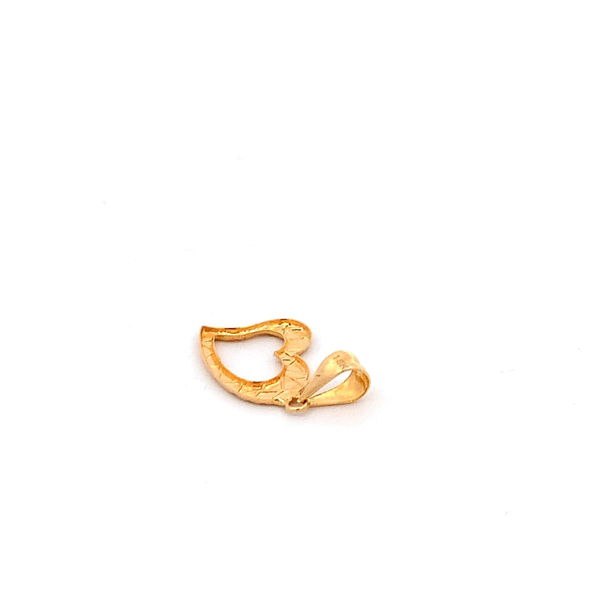 18K Yellow Gold Pendant Heart 0.80 grams Small - Rafant