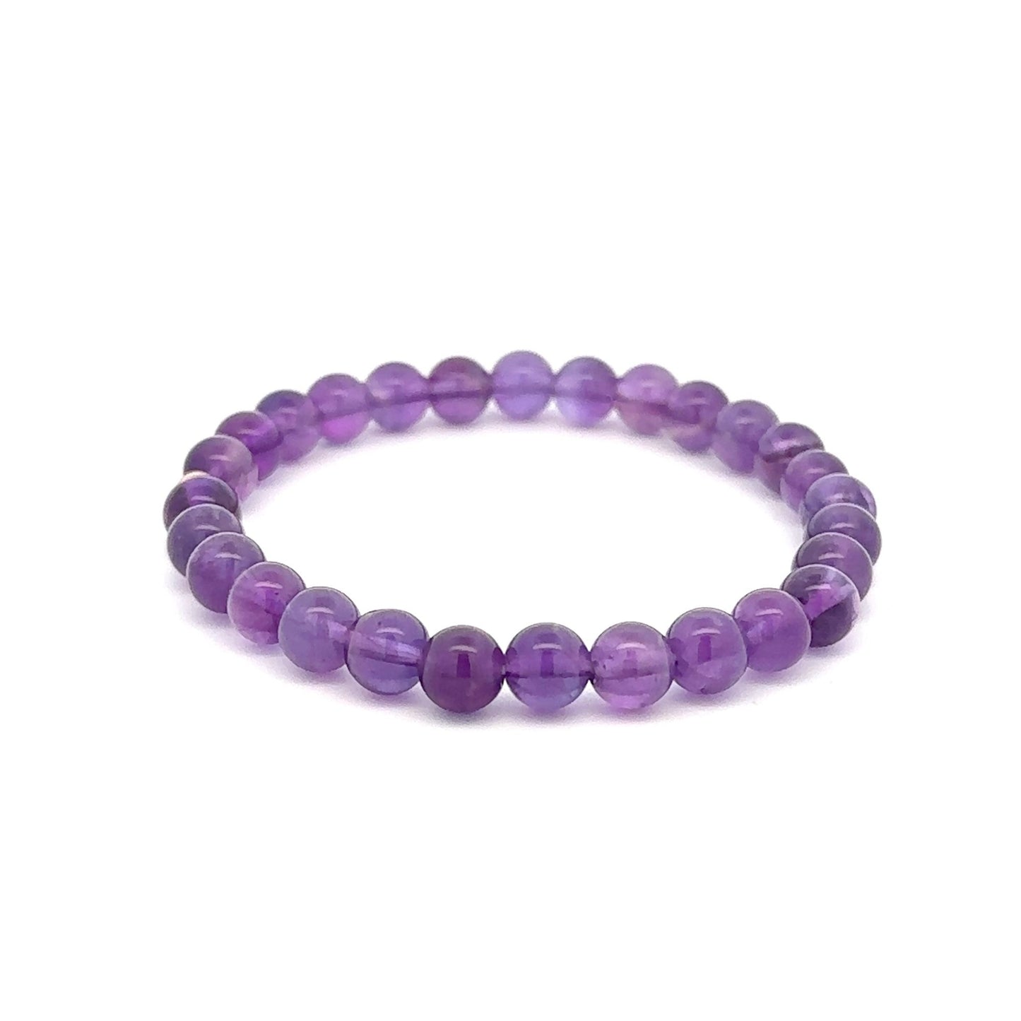Natural Gemstones Amethyst 4mm 6mm Stretch Bracelet 14k Gold Bead Choose Stardust,Polished,Corrugated - Rafant