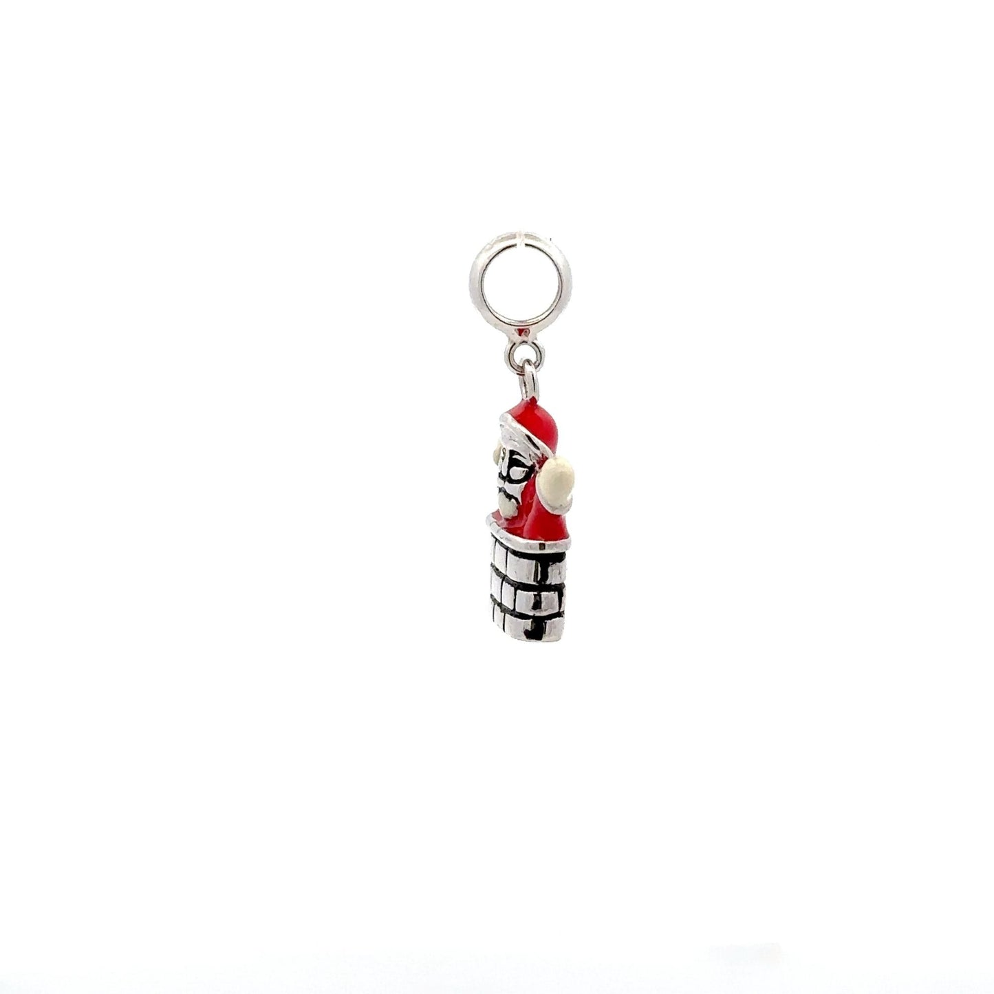925 Sterling Silver Charm Happy Santa Claus Christmas Holiday For Charm Bracelet Necklace - Rafant