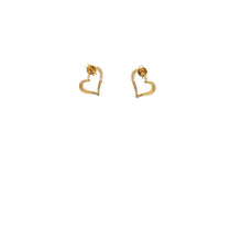 Load image into Gallery viewer, 18K Gold Earrings Stud Heart Small 0.78 grams Small - Rafant
