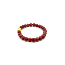 Load image into Gallery viewer, 18K Gold Piyao Pixiu Dragon Bracelet Gemstones Goldstone 6mm
