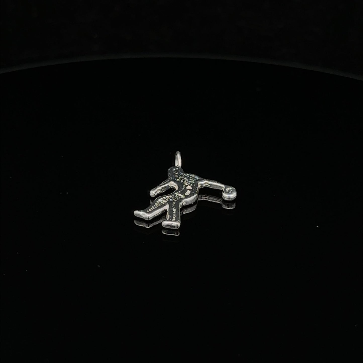925 Sterling Silver Pendant Charm Bowler - Rafant