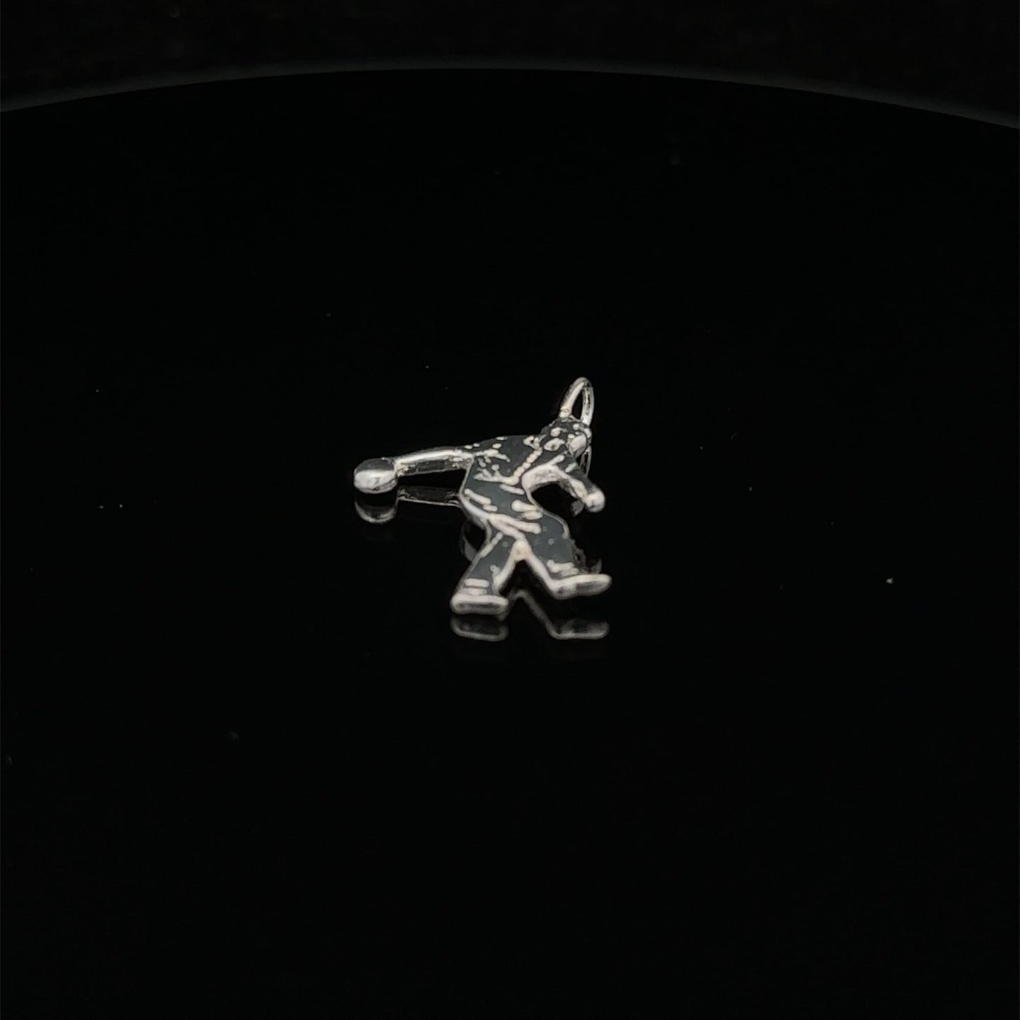 925 Sterling Silver Pendant Charm Bowler - Rafant