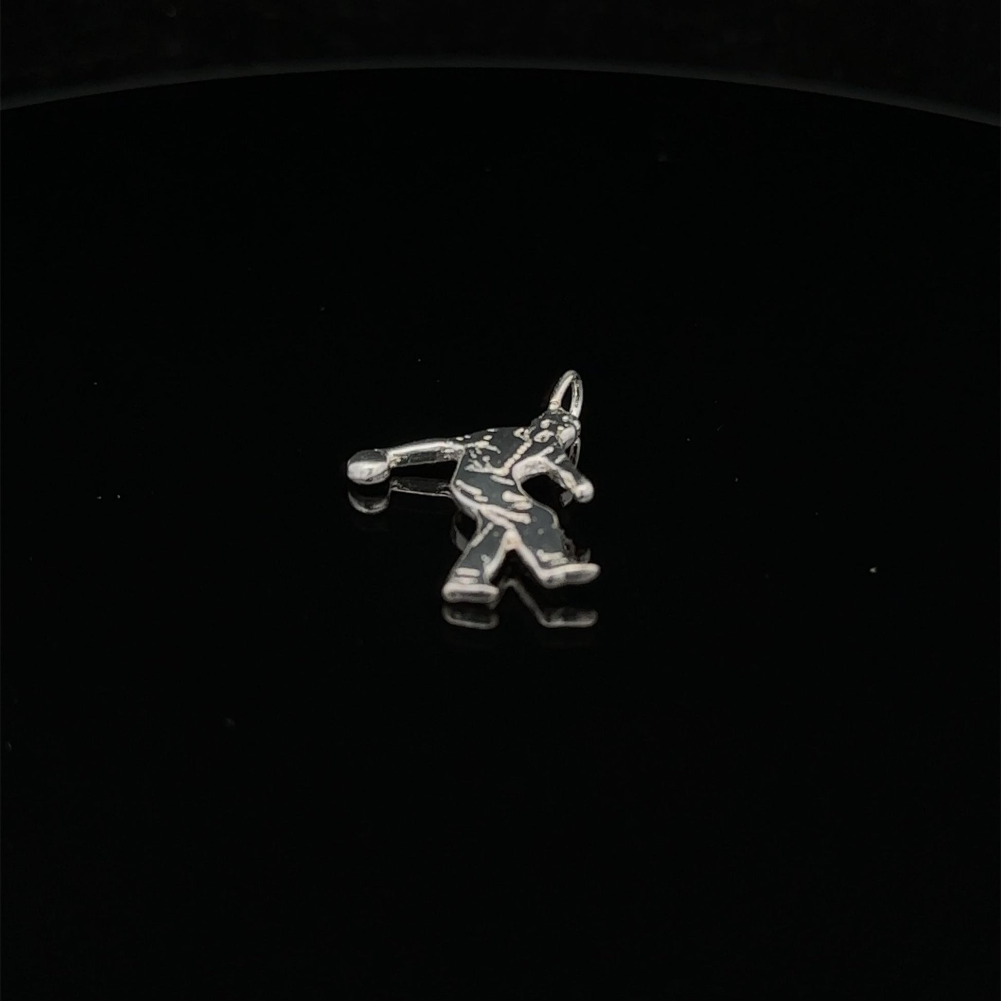 925 Sterling Silver Pendant Charm Bowler - Rafant