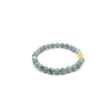 Load image into Gallery viewer, 18K Gold Pixiu Piyao Lucky Charm Bracelet Natural Burmese Jade Gemstones 6mm
