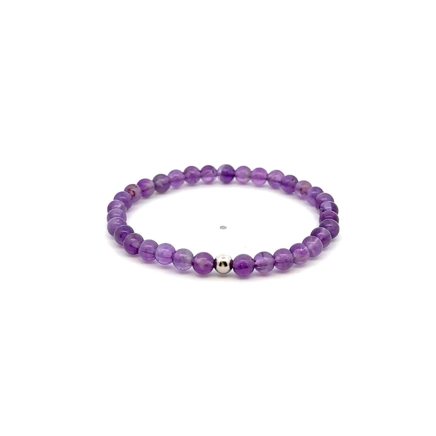 Natural Amethyst Gemstones Mini 4mm 18K Gold Charm Bead February Birthstone - Rafant