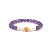 Load image into Gallery viewer, 18K Gold Money Coin Ball Gemstones Birthstones Pearl Aquamarine Amethyst Emerald Pearl 5-6mm
