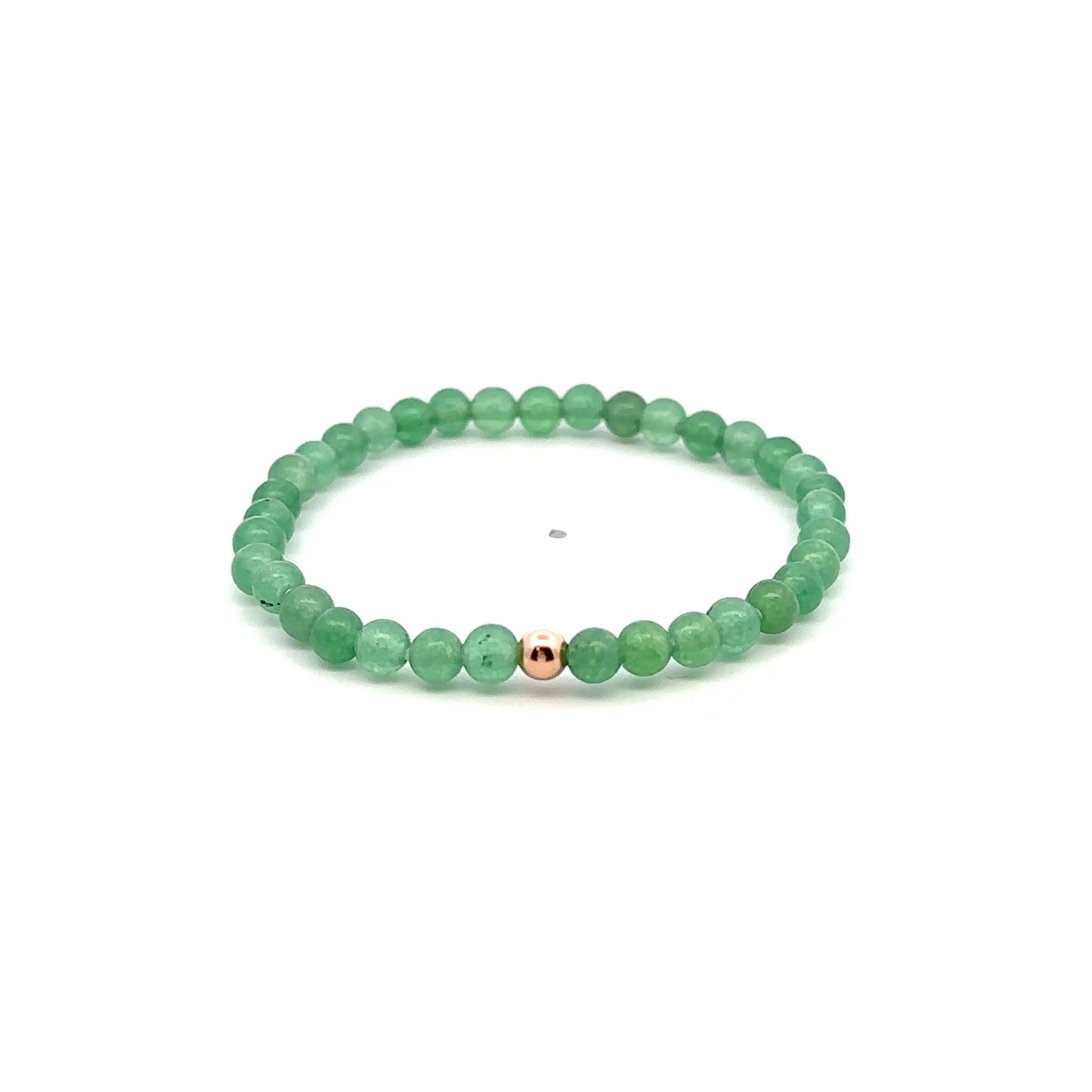 Natural Aventurine Gemstones Mini 4mm 18K Gold Charm Bead - Rafant
