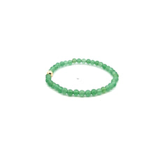 Load image into Gallery viewer, Natural Aventurine Gemstones Mini 4mm 18K Gold Charm Bead
