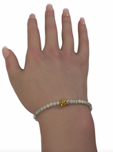 Load image into Gallery viewer, 18K Gold Money Coin Ball Lucky Charm Bracelet Mini Gemstones Natural Lapis Lazuli 4mm

