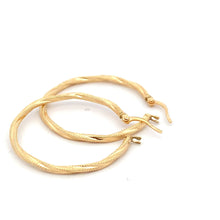 Load image into Gallery viewer, 18K Gold Earrings Hoops Spiral 1.52 grams - Rafant
