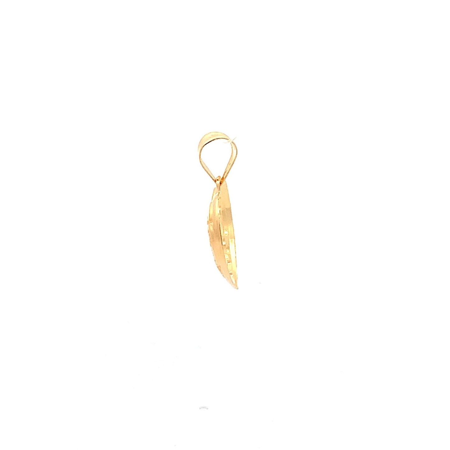 18K Yellow Gold Pendant Heart  Cross 1.33 grams - Rafant