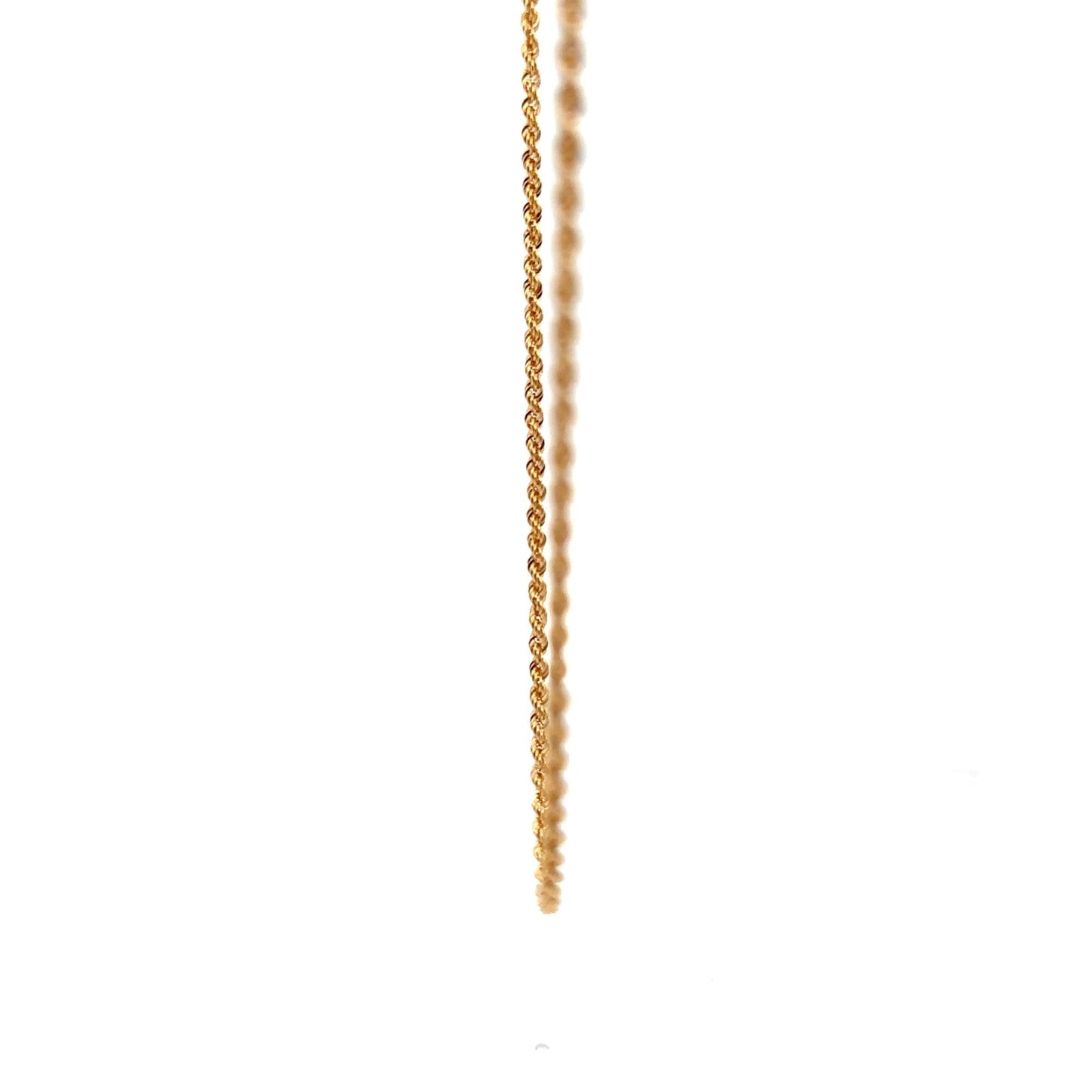 18K Gold Necklace Rope Chain 18 inches - Rafant