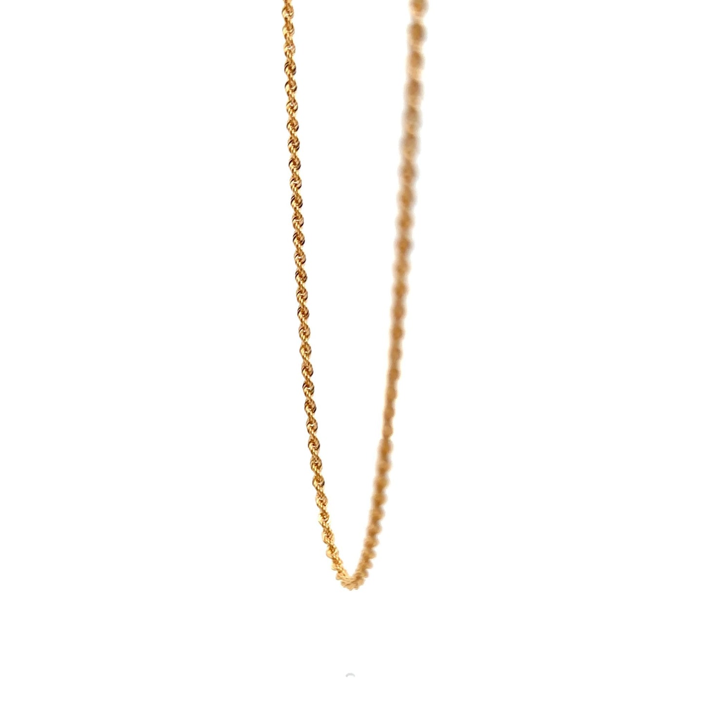 18K Gold Necklace Rope Chain 18 inches - Rafant