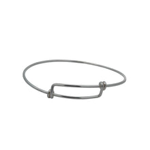 Load image into Gallery viewer, 925 Sterling Silver Bangle Wire Bracelet Adjustable Size 7 - 8.5 inches - Rafant
