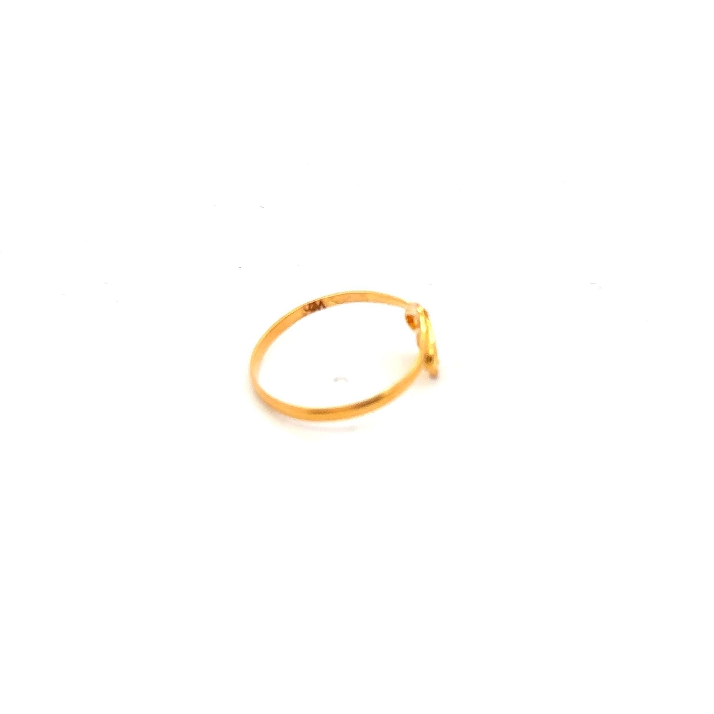 18K Gold Ring Heart 1.08 grams Size 6 - Rafant