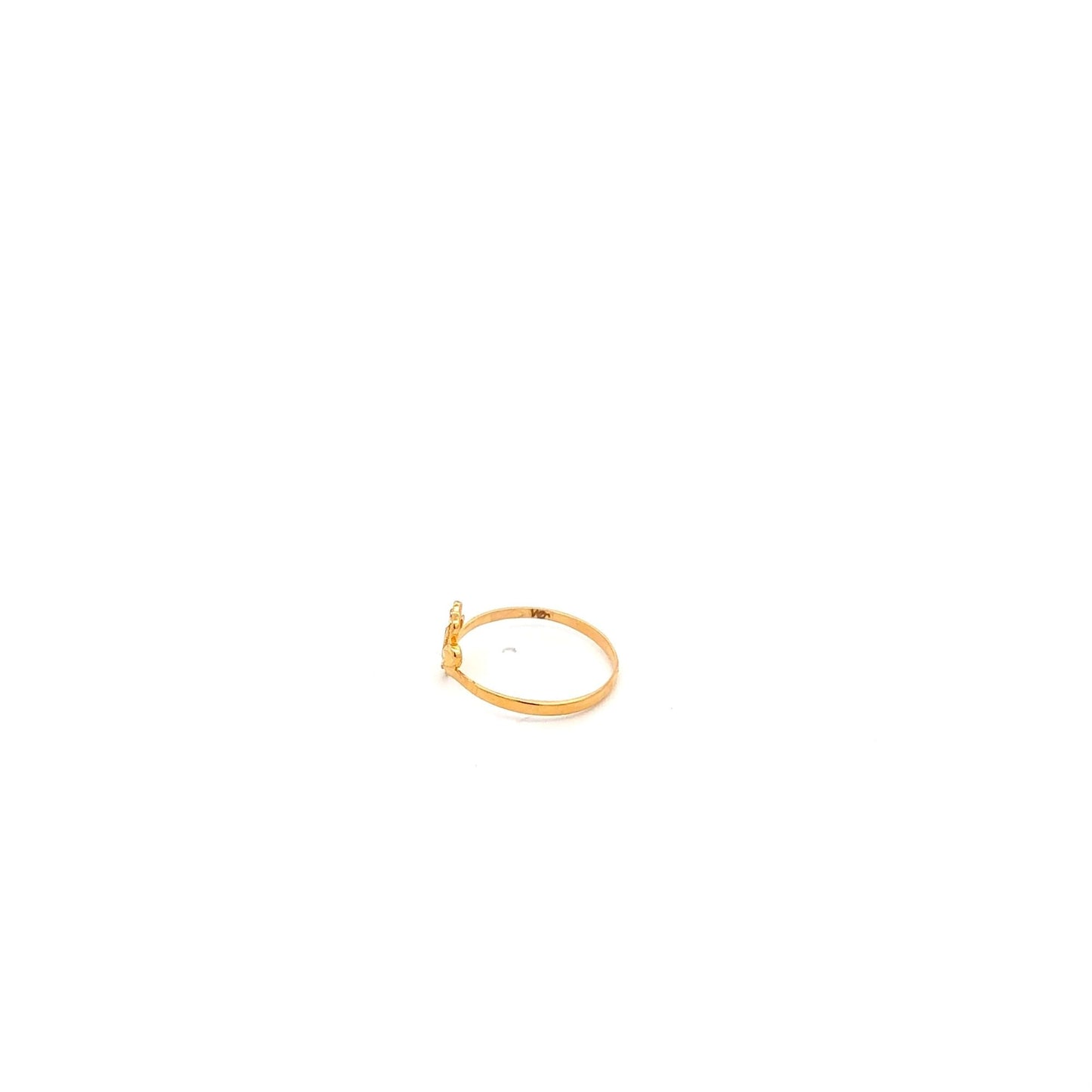 18K Gold Ring Heart 1.08 grams Size 6 - Rafant