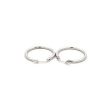 Load image into Gallery viewer, 18K White Gold Women Earrings Hoops Loops - Rafant
