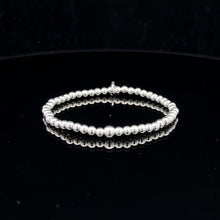 Load image into Gallery viewer, 925 Sterling Silver Beaded Stretch Stacking Bracelet Minimalist

