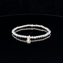 Load image into Gallery viewer, 925 Sterling Silver Beaded Stretch Stacking Bracelet Minimalist
