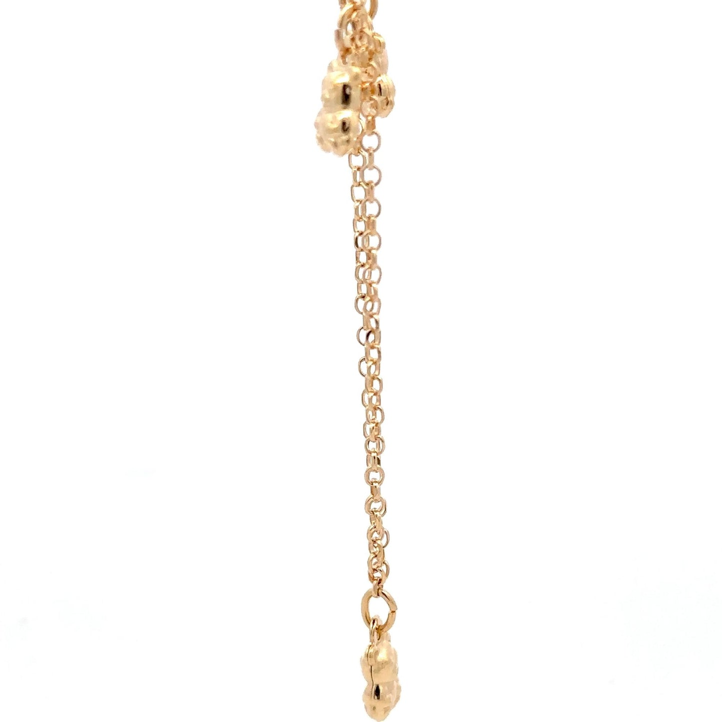 18k Yellow Gold Bracelet Animal Bear Charms Size 7.5 - Rafant
