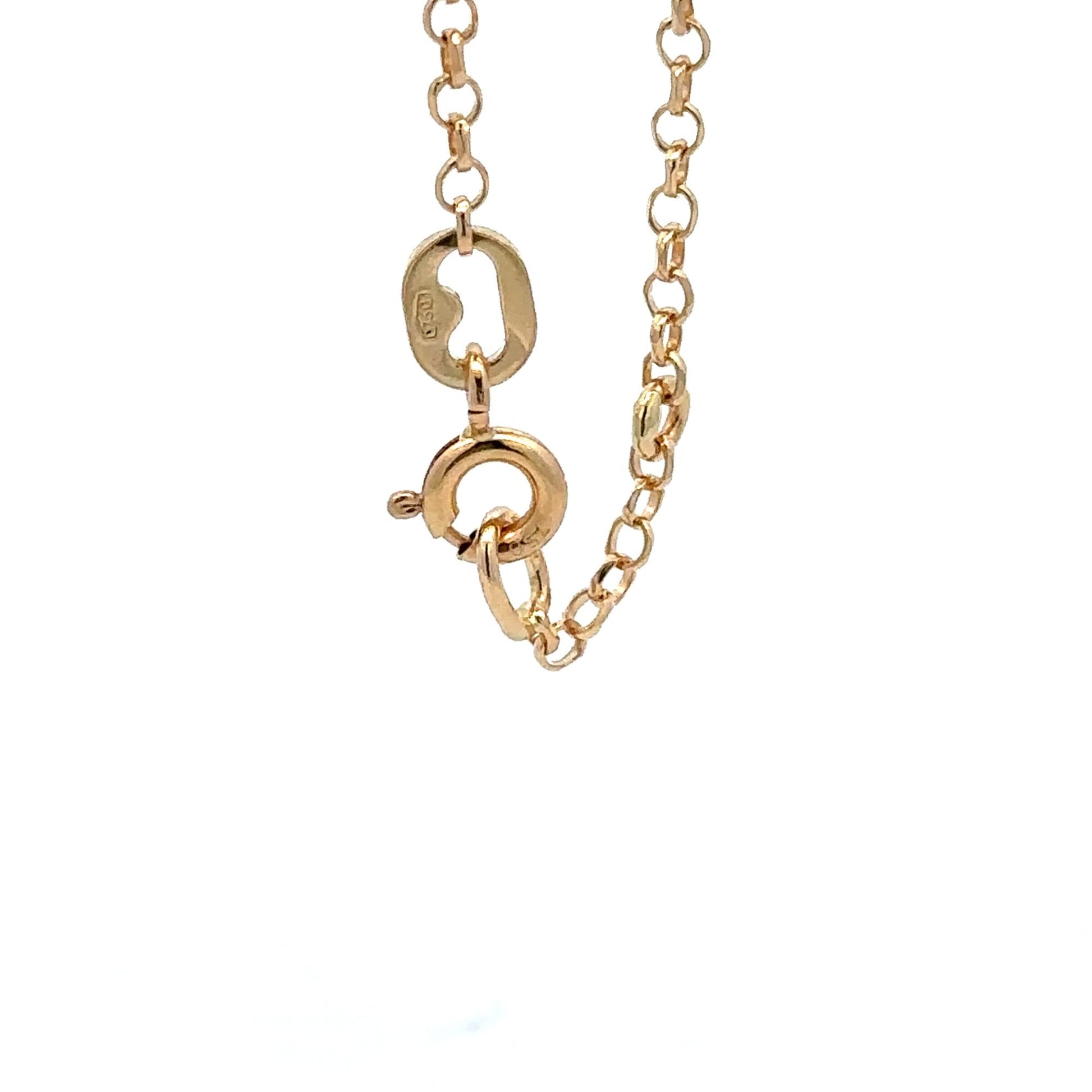18k Yellow Gold Bracelet Animal Bear Charms Size 7.5 - Rafant