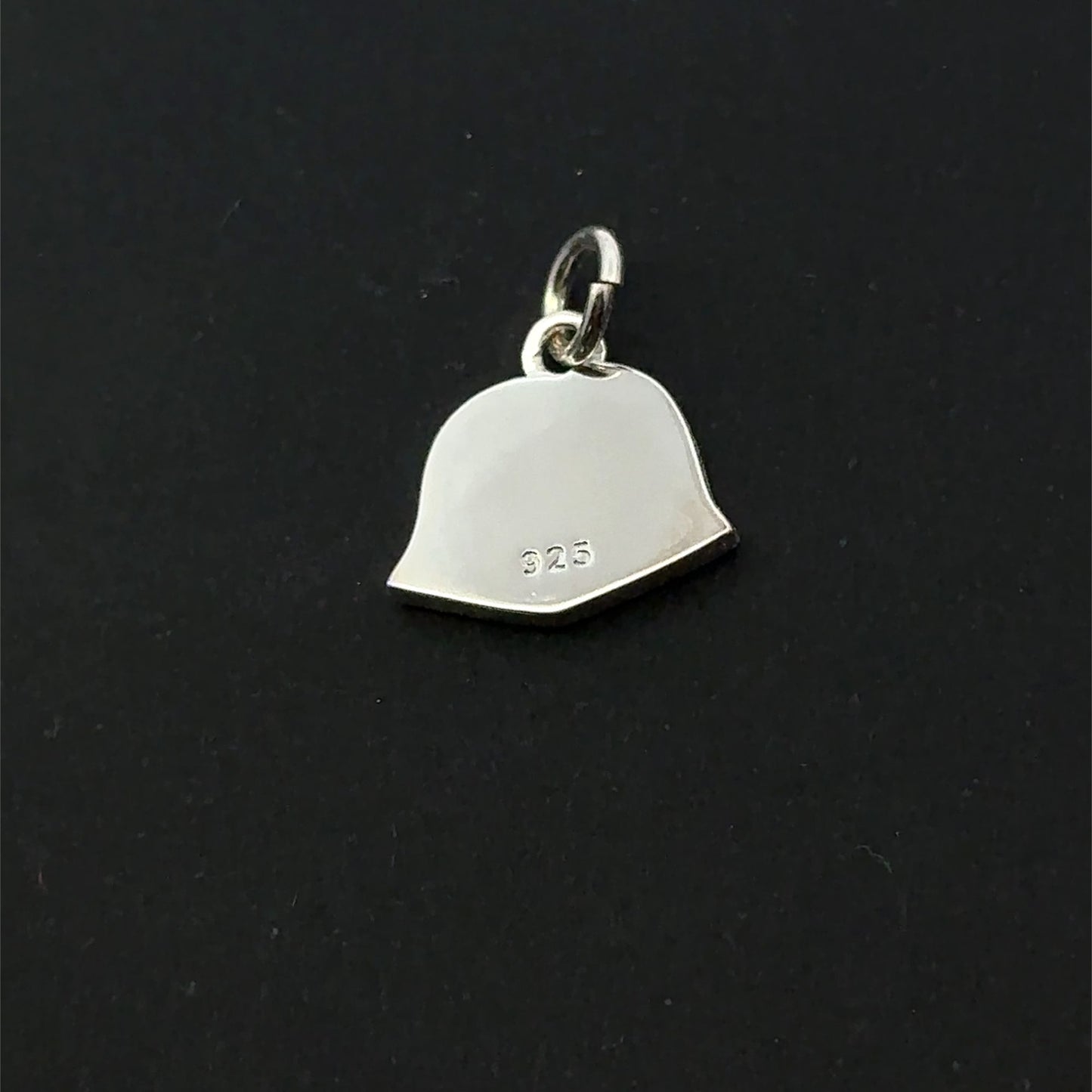 925 Sterling Silver Christmas Bell Charm, Green Red Enamel Holiday Pendant