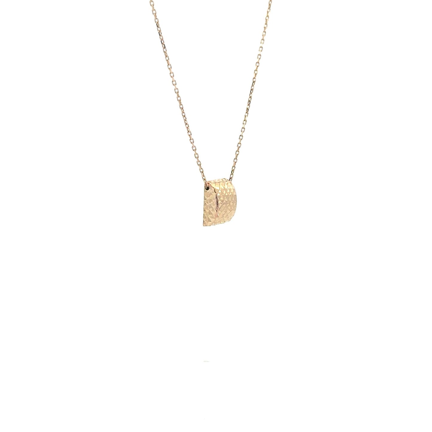 18K Gold Necklace Chain 16.50" with Rectangle Pendant 1.74grams - Rafant