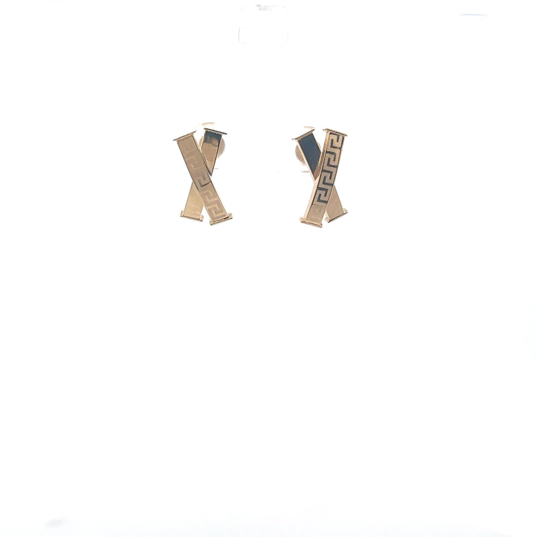 18K Gold Earrings Stud Post