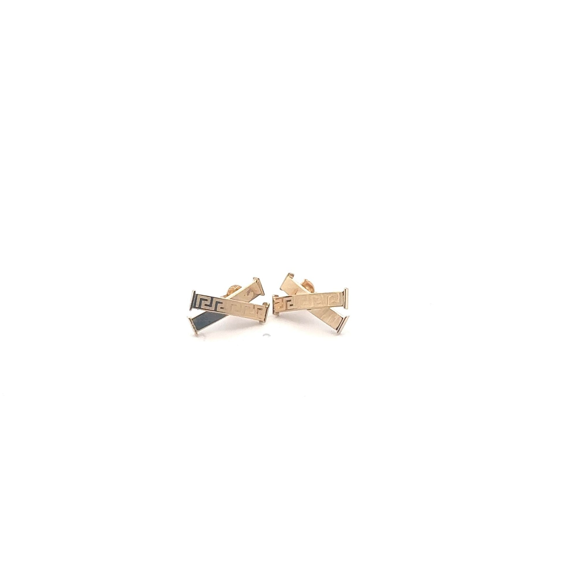 18K Gold Earrings Stud Post - Rafant