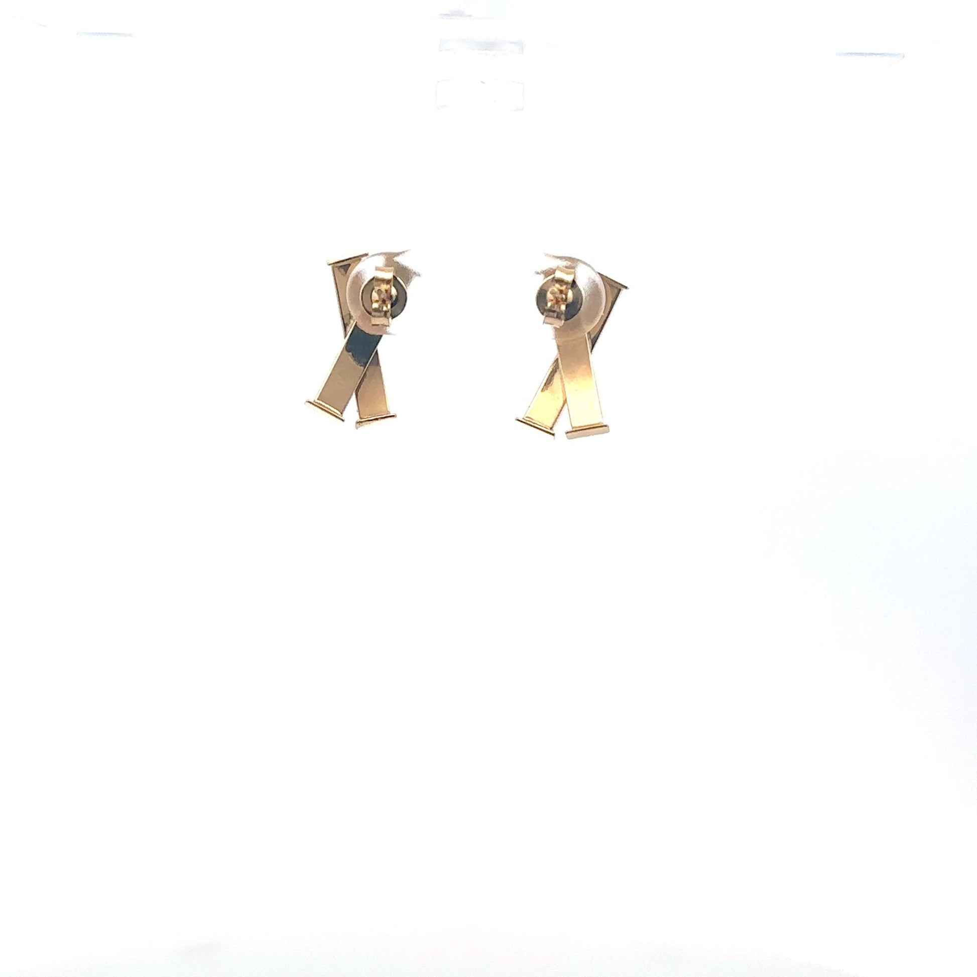 18K Gold Earrings Stud Post - Rafant