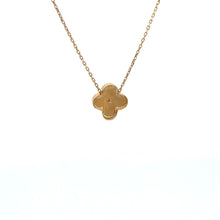 Load image into Gallery viewer, 18K Gold Necklace Centered Flower 16 inches 2.16grams

