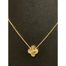 Load image into Gallery viewer, 18K Gold Necklace Centered Flower 16 inches 2.16grams
