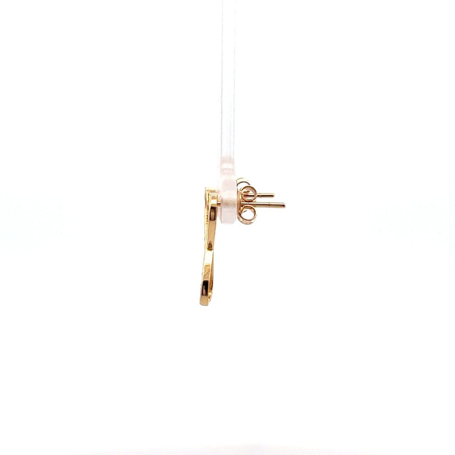 18K Gold Earrings Post Infinity 1.80 grams - Rafant