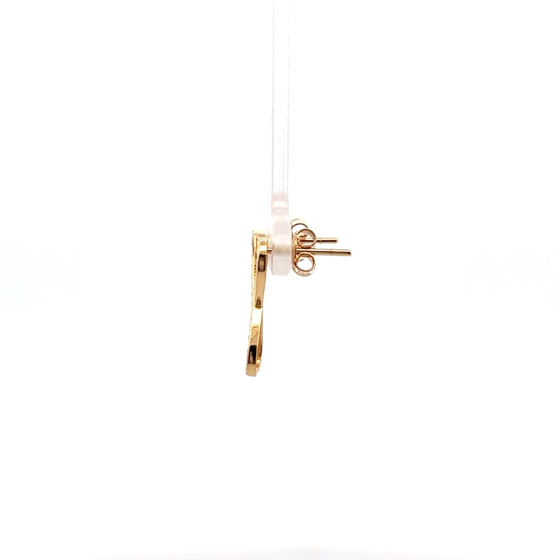 18K Gold Earrings Post Infinity 1.80 grams - Rafant