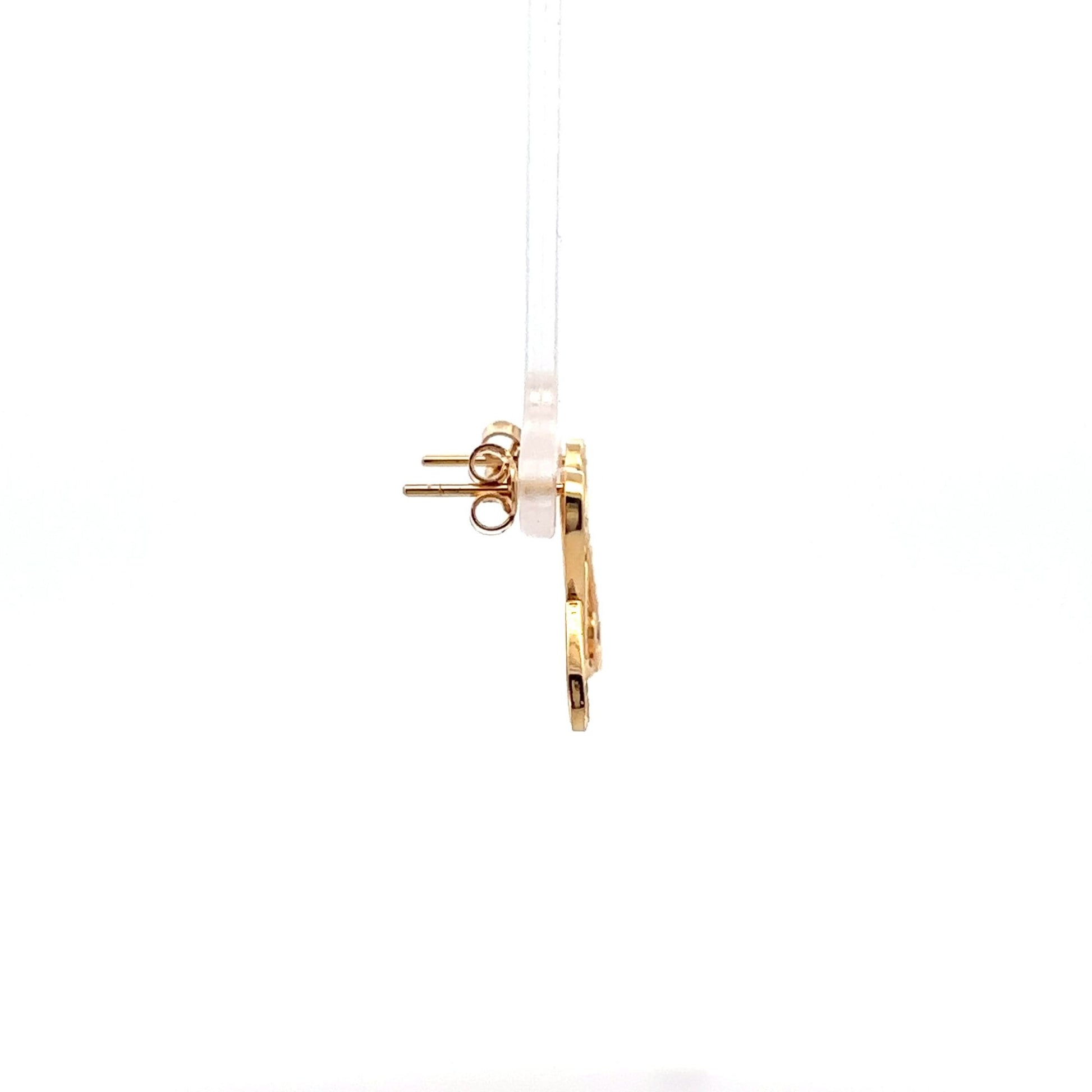 18K Gold Earrings Post Infinity 1.80 grams - Rafant