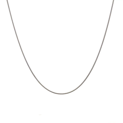 925 Sterling Silver Necklace Snake Chain 0.8mm Made in Italy - Rafant