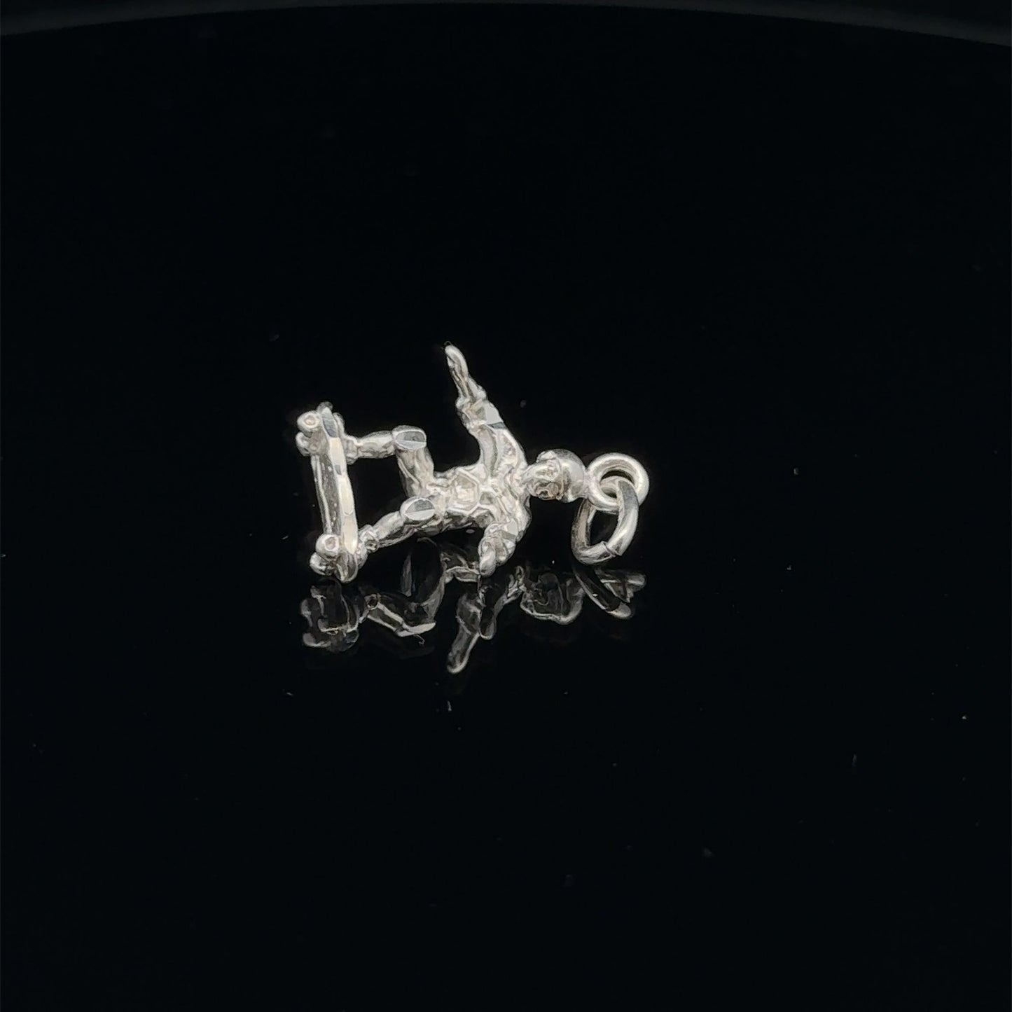 925 Sterling Silver Pendant Charm Skatboarder - Rafant