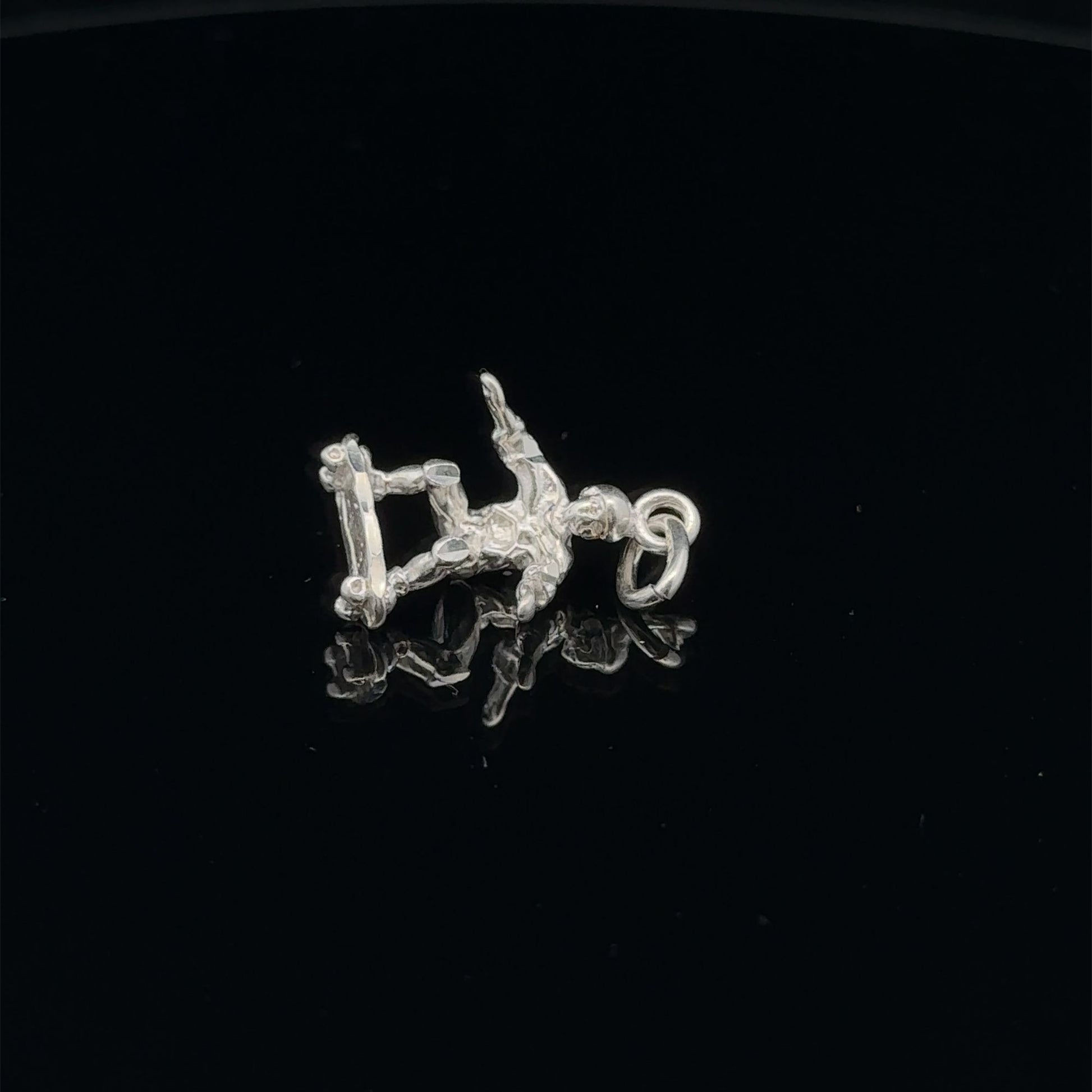925 Sterling Silver Pendant Charm Skatboarder - Rafant