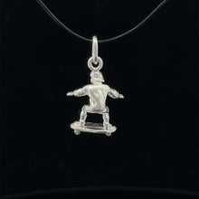 Load image into Gallery viewer, 925 Sterling Silver Pendant Charm Skatboarder
