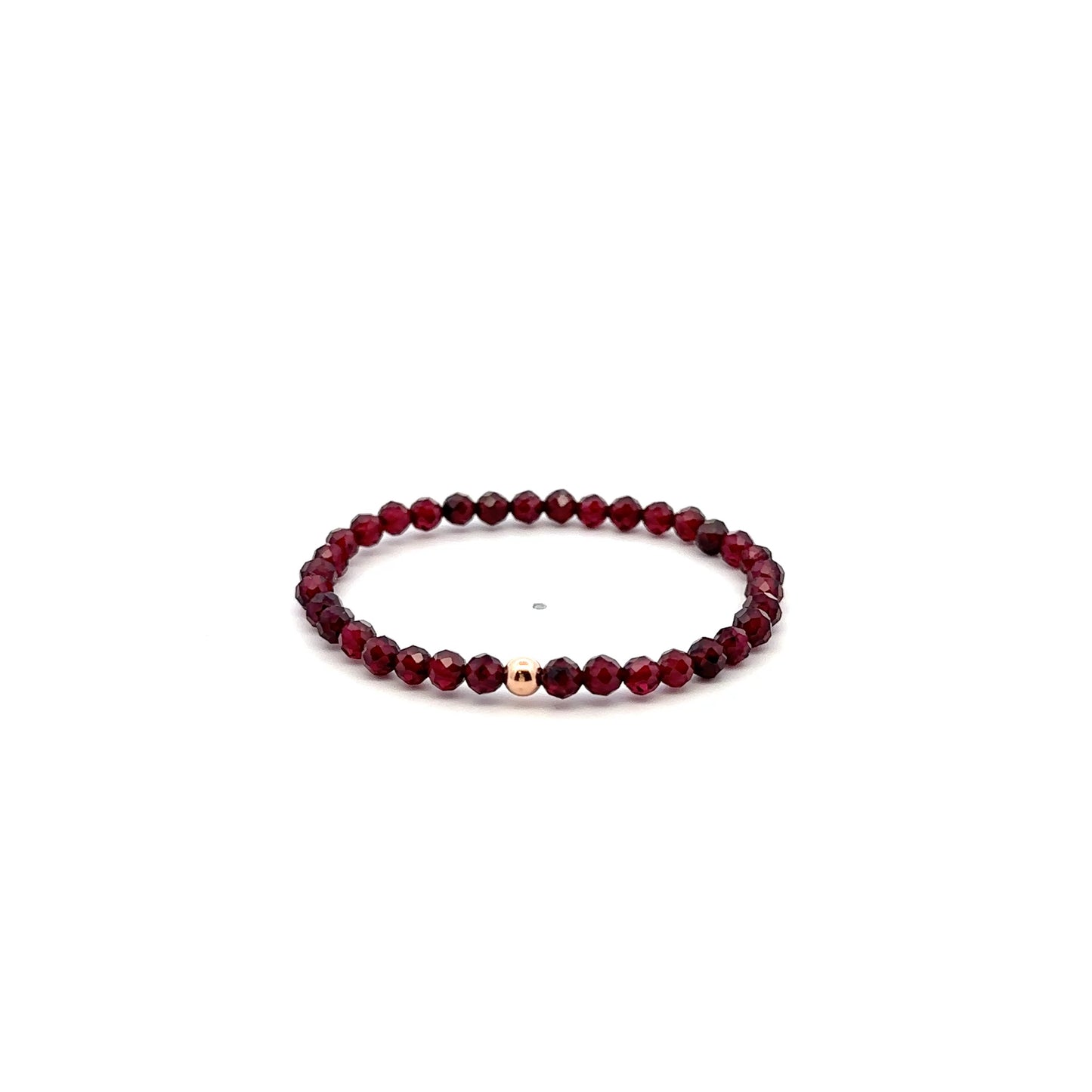 Natural Garnet Gemstone Mini 3mm 18K Charm Bead January Birthstone - Rafant