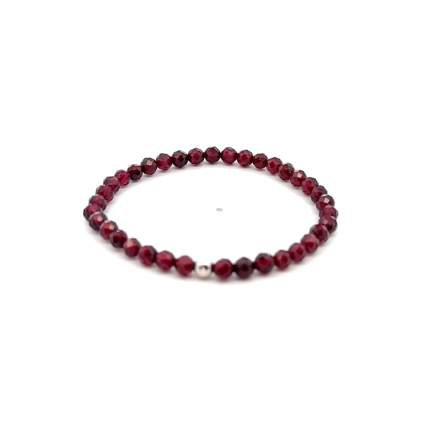 Natural Garnet Gemstone Mini 3mm 18K Charm Bead January Birthstone - Rafant