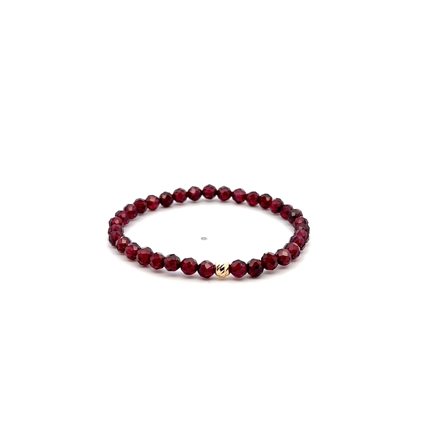 Natural Garnet Gemstone Mini 3mm 18K Charm Bead January Birthstone - Rafant