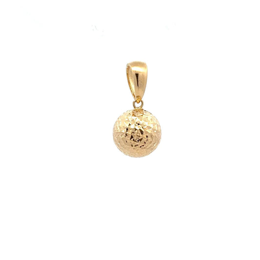 18K Gold Pendant Ball Textured - Rafant