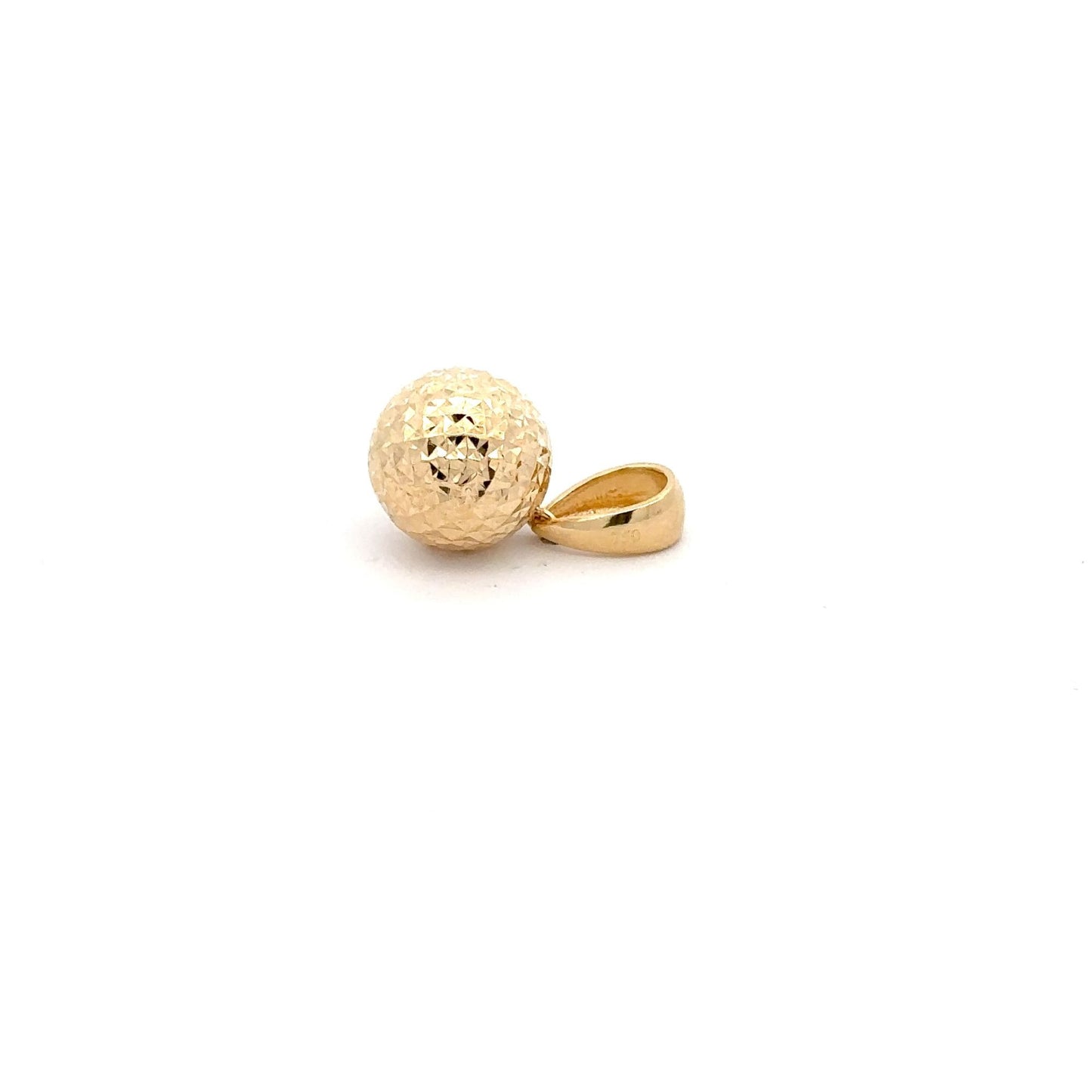 18K Gold Pendant Ball Textured - Rafant