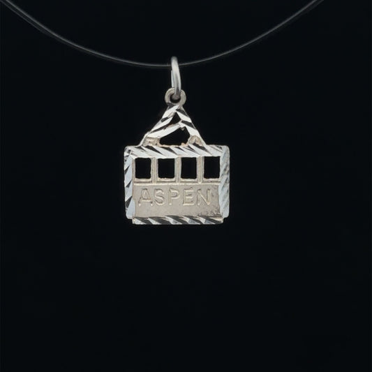 925 Sterling Silver Pendant Charm Aspen - Rafant