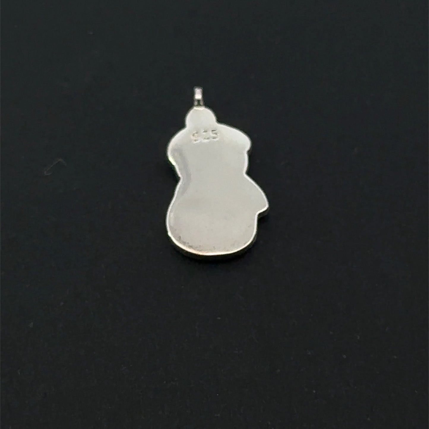 925 Sterling Silver Enamel Snowman Charm, Red & White Winter Holiday Pendant